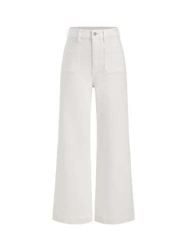 Image of CIDER Womens Wide Leg Jeans Cropped Length Stretchy Denim Flared Pants | High Waist, Trendy, Straight Leg Jean Bottoms