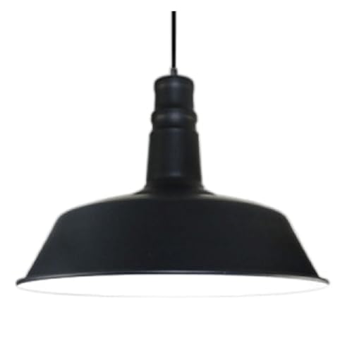 Lustre noir E27 vintage de 26 cm pour relooker un salon ou un plafond de loft sombre