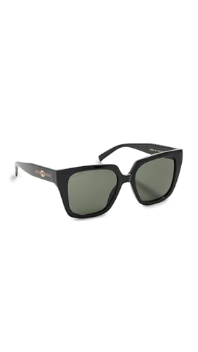 Cornice farfalla Gucci Occhiali da sole da donna Interlocking G, Nero-nero-grigio, taglia unica