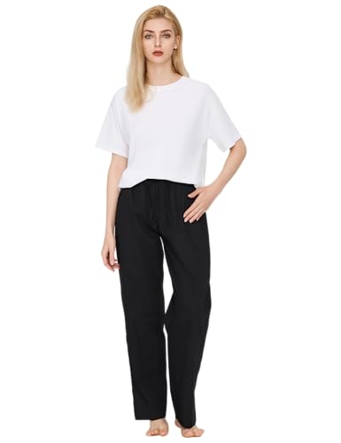 Image of CYZ Women's 100% Cotton Woven Poplin Sleep Pajama Pants