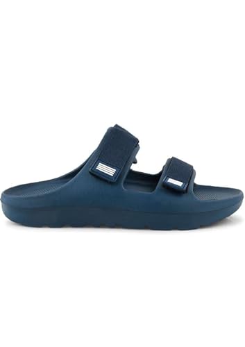 Image of Sliders for Men - Lightweight Mens EVA Slides | Cushioned, Waterproof, Adjustable Strap | All-Day Comfort with Double Strap Sandals