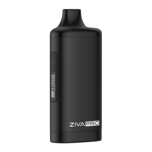 Yocan Ziva Pro Smart Vaporizer Mod for Wax Oil Concentrates 510 Thread Connection for upto 2g Cartridges 650mAh Variable Voltage Aluminum Body USB Type-C OLED Screen (No Nicotine)