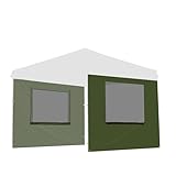 FIELDOOR タープテント 専用サイドシート 横幕 窓付き ウォールタイプ スチール製・アルミ製共通 [カーキ/窓付き] [2.5m専用] [2枚]