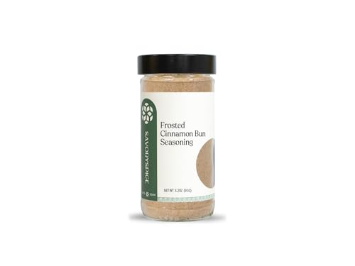 Savory Spice Frosted Cinnamon Bun Seasoning (3.2 oz) - Gourmet Sweet Cinnamon Sugar Blend for Popcorn, Baking, Coffee & Desserts