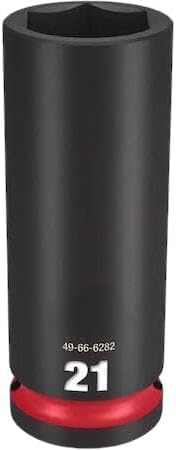49-66-6282 for Milwaukee Tool 1/2" Drive Deep Impact Socket 21 Mm Size, Deep