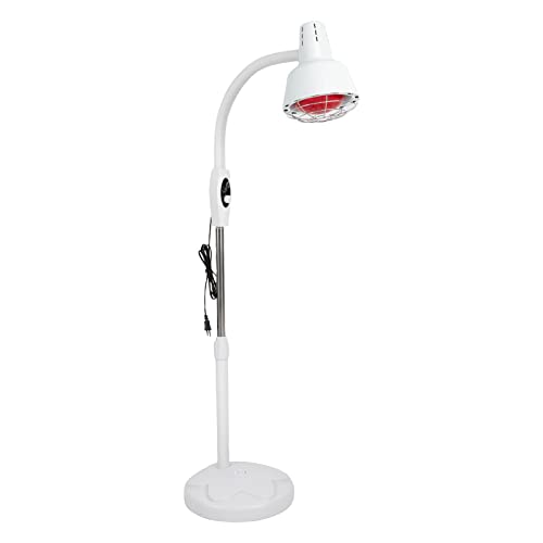 Lámpara de calor de 275 W, luz roja, lámpara infrarroja, lámpara de pie con soporte, para personas de la mayoría de edades, adolescentes, adultos, ancianos, deportistas y pacientes con dolor.