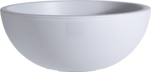 Muddy Hands 40cm Large White Bowl Plant Pot Indoor Home Outdoor Garden Round Plastic Flower Planter...