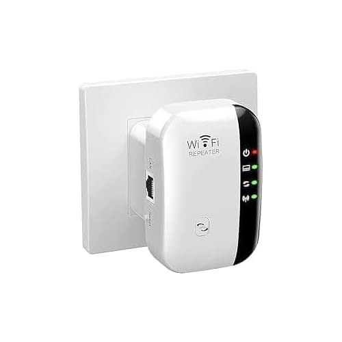 xiaomgu 2025 Newest WiFi Booster, WiFi Extender, WiFi Repeater, Covers Up to 3750 Sq.ft and 45 Devices, Internet Booster - with Ethernet Port, Quick Setup, Home Wireless Signal Booster -White