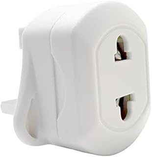 2 To 3 Pin Uk Adaptor Electric Plug Compact Design & Lightweight,For Shaving Machine & Electric Toothbrush,White