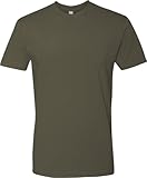 Next Level Apparel Next Level Mens Premium Fitted Short-Sleeve Crew T-Shirt Military Green(1pck) Large