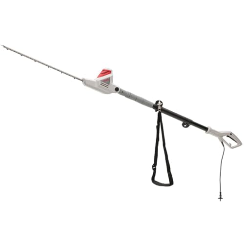 Ikra - Taille Haie Télescopique Filaire 600W - Lame de Coupe 59 cm Coupe 51 cm Taille Haie sur Perche réglable 1.95-2.40 m