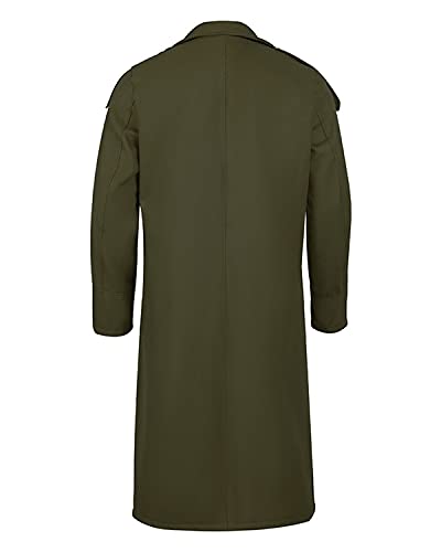 RINTONIX Men's Oversized Notched Long Faux Wool Blend Trench Coat Single Breasted Knee Length Lapel Winter Jacket4