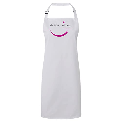 Tablier cuisine rose humoristique Je Suis Unique idée cadeau originale pour passionné de cuisine