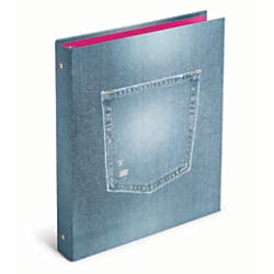 Office Depot Brand Casebound Binders, 1" Rings, Denim