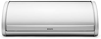 Brabantia Roll Top Bread Bin, White, Medium