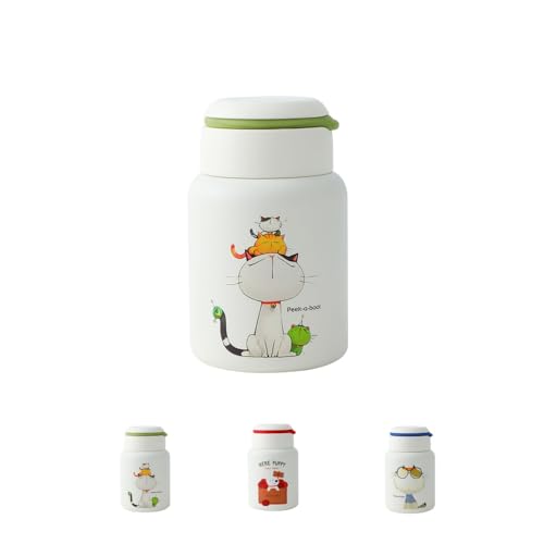 LIVIA ミニ水筒 保温保冷 軽量 ミニボトル 断熱 ポケットマグ 316ステンレスマグ コンパクト 200ml 真空 小容量 (グリーン)