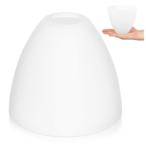 Ciieeo Paralume in Vetro Satinato E27 Copertura Decorativa per Lampada da Parete e Soffitto Paralume Durevole per Casa Hotel e Negozio Accessorio Leggero Foro Centrale 4 CM