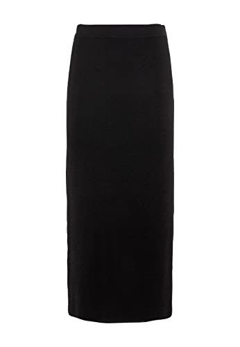 HALLHUBER Wadenlanger Strickrock mit Gehschlitz figurbetont Black, 40 Cover