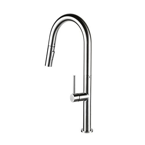 Robinet de cuisine froid et chaud rotatif avec douchette pour évier