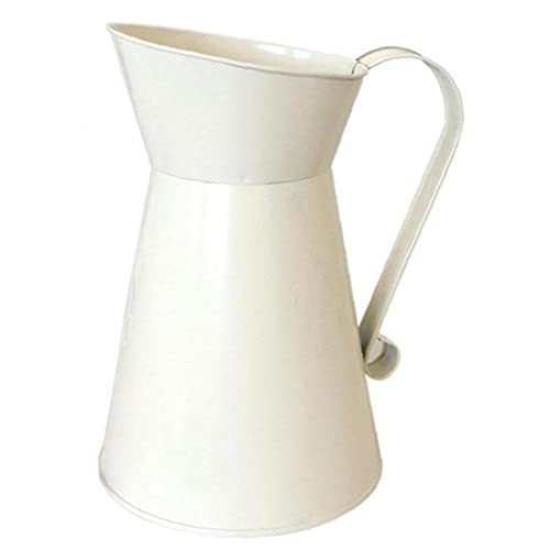 Ruluti Crème Vintage Grand Shabby Chic Vase Pichet Jug Mariage Décoration D'intérieur
