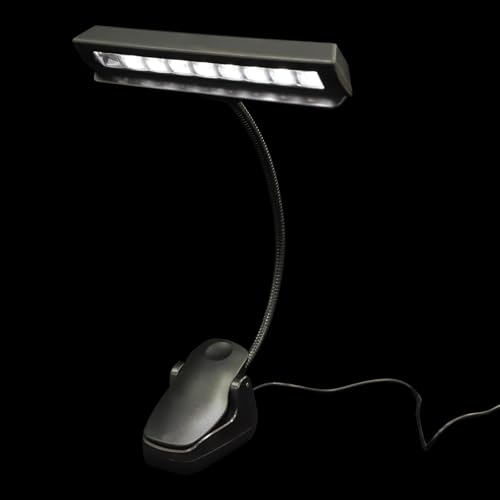 Lampe à pince pour partitions rechargeables USB 9 LED en ABS noir