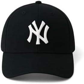 Boné New York, Preto com Logo Branco, Ajustável, Unissex Estilo B...
