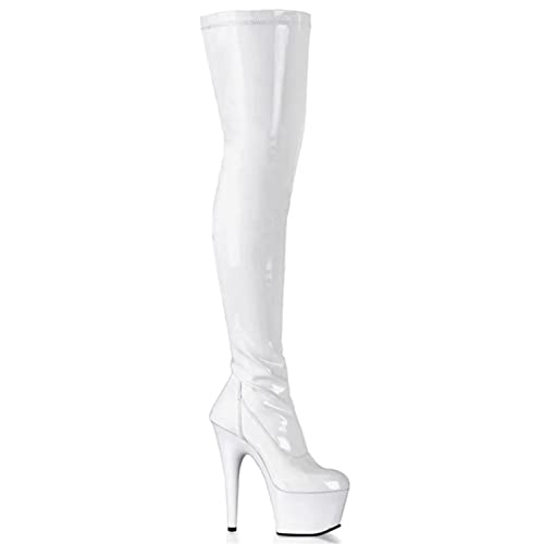 Bottes longues d'hiver style fétichiste pour soirées en grande taille