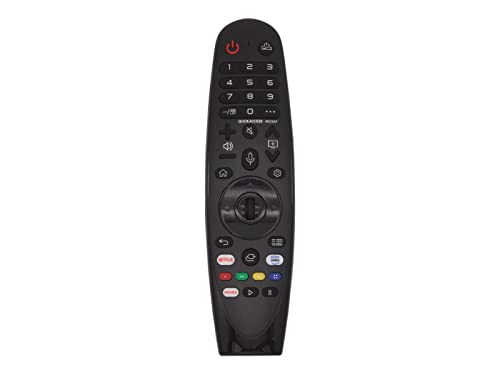 azurano afstandsbediening Magic Remote AN-MR19BA, AKB75635301 voor 2019 LG Smart TV met spraakbesturing, muisfunctie, directe knoppen voor Netflix, Amazon Video & Rakuten TV