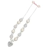 Genérico Pulsera de Cruz y Corazón Ajustable para Bautizo Diseño Sentimental, Resistente al Desgaste, Adecuado para Ceremonia Especial y Obsequio para Seres Queridos