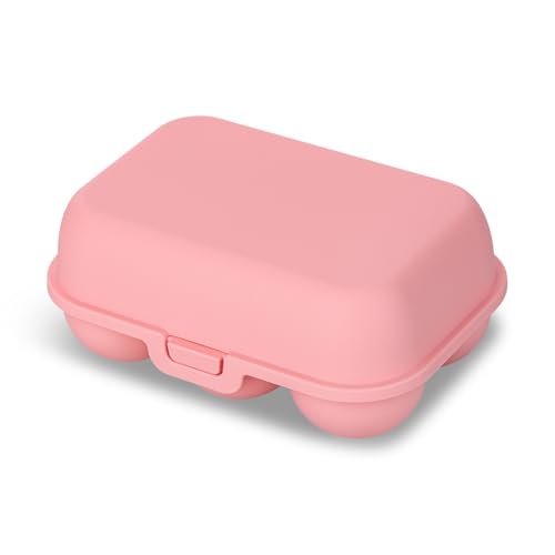 Koziol EGGS TO GO MINI - Scatola per 6 uova, in plastica biocircolare, impilabile, lavabile in lavastoviglie, cucina, casa, campeggio (rosa dolce)