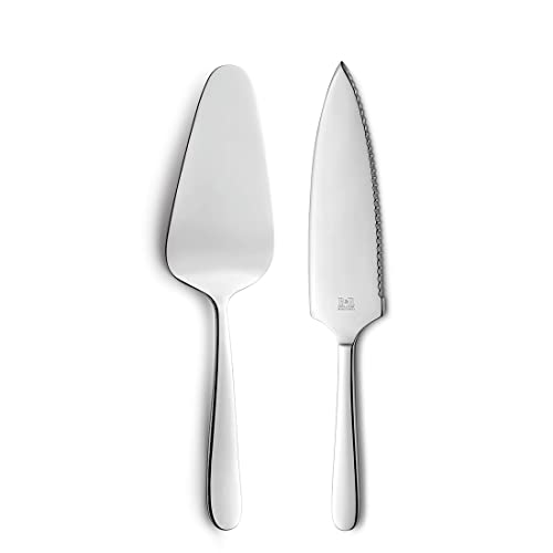 Beckmann & Rommerskirchen Tortenheber Set DALI | Edelstahl | 2-teilig | Spülmaschinenfest | Tortenheber mit Messer | Tortenheber und Tortenmesser Cover
