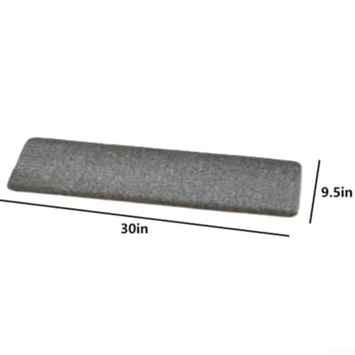 Tapis d'escalier antidérapant polyester marron lot de 5 marches intérieures