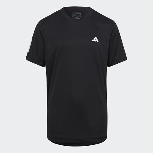 T-shirt tennis enfant adidas Club 3 Bandes en polyester recyclé blanc