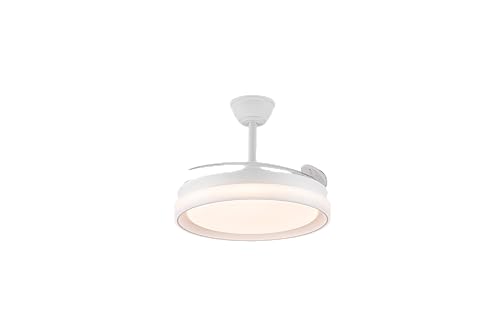 wonderlamp - Ventilador de Techo Silencioso, SMART Control por Mando y App, Nestera Evo Blanco con Aspas Retráctiles Ø106 cm, Motor DC 6 Velocidades, LED 72W 7920 lm Regulable CCT - imagen 5