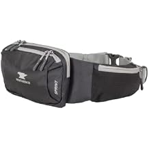 Mountainsmith Sprint Lumbar Waist Fanny Hip Pack, Running, Hiking, Travel, Dog-Walking, Outdoor Activities with 4 Zippered Pockets, Heritage Black
