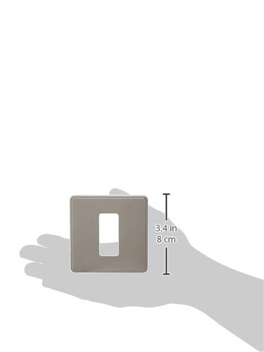 MK Dimensions 1 Gang 20A Large Rocker Switch Dark Silver Synthetic Finish Frontplate - Image 2