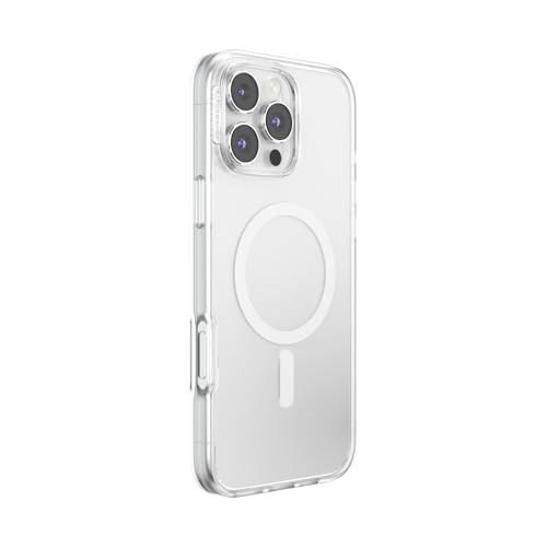 Image of POPSOCKETS Polycarbonate iPhone 16 Pro Max Clear Case Compatible with Magsafe, Phone Case for iPhone 16 Pro Max, Wireless Charging Compatible - Clear