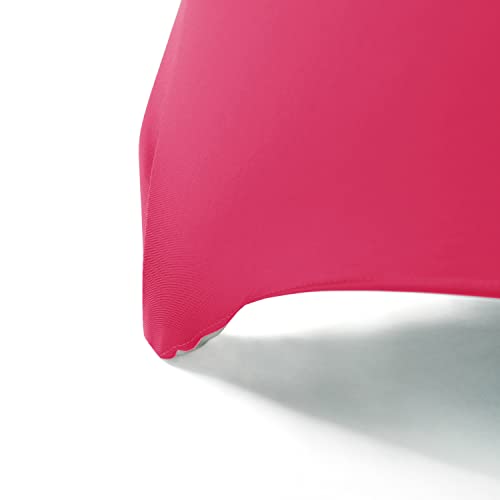 Image of Peomeise 8FT Spandex Table Cover Rectangular Stretch Spandex Tablecloth (Hot Pink,8FT)