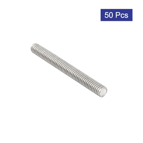 sourcing map 50 Stück Gewindestangen M4x35mm Edelstahl 304 Gewindestift Metrischem Vollgewinde Bar Gewindestäbe für Befestigung CNC-Werkzeugmaschinen 3D-Drucker Industrie Geräte