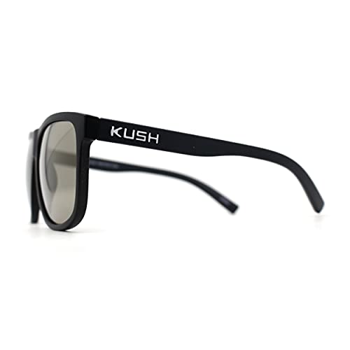 Image of SA106 Mens Kush Classic Matte Black Frame Sport Horn Rim Sunglasses