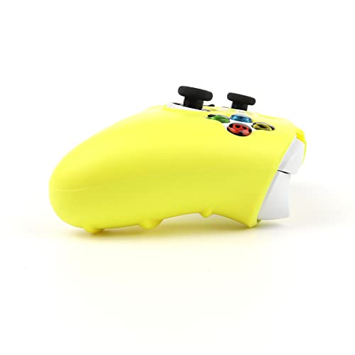 Image of Xbox Series PureYellow Silicone Controller Skins with 12 Thumb Grips, Sweat-Proof Anti-Slip Controller Cover Skin Protector Compatible with Xbox Series S /X Controller
