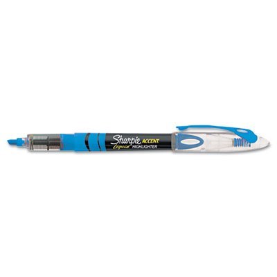 Sharpie Accent Liquid Pen Style Highlighter, Chisel Tip, Fluorescent Blue, Dozen