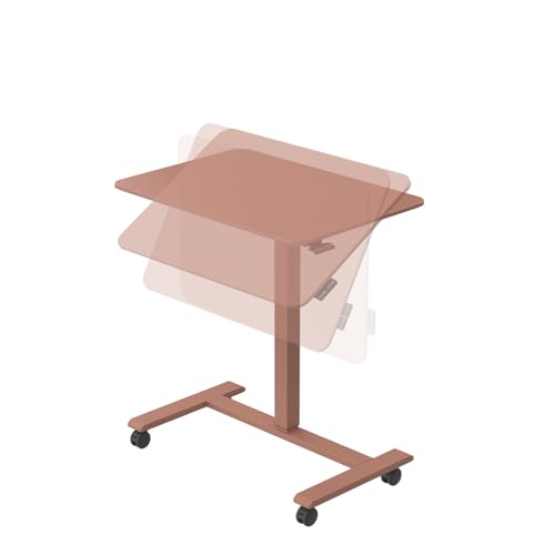 Image of TopJob ANYDESK FOLD Mobile Standing Desk, Portable with Lockable Wheels, Foldable Stand Desk, Rolling Computer Workstations, Used for Home, Couch Side Table, Bedside Table in Bed Room Kitchen
