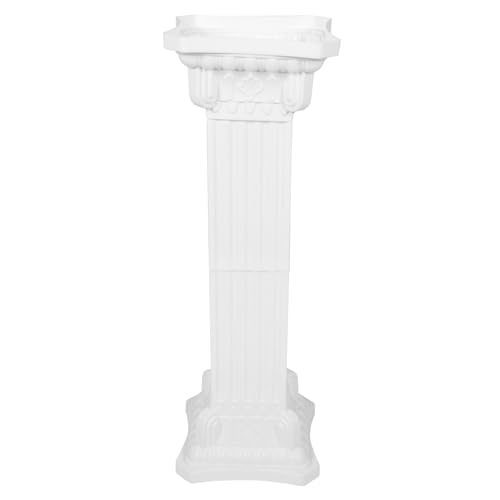 Tall Greek Column Statue - White Roman Pedestal Display Elegant Wedding Centerpiece & Flower Stand Classic Columns and Pillars for Home Decor Party Decorations