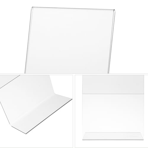 MIVIDE 24 Stück A6 Tischaufsteller, 150 x 100mm Transparente Tischaufsteller aus Acryl, Ständer Aufsteller A6 für Restaurants, Menüs, Hotel, Cafe