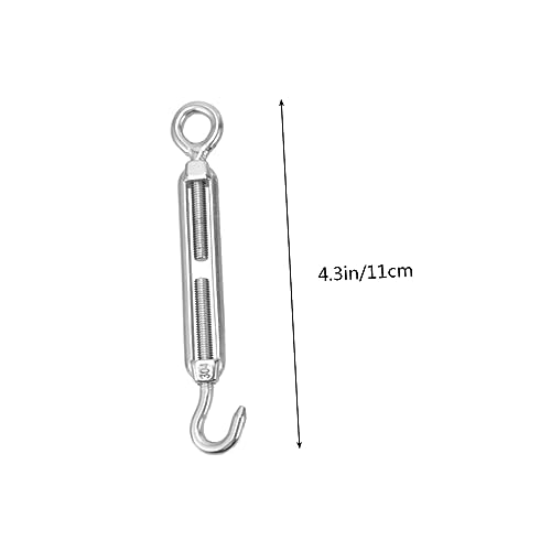 5 piezas de tensor para cable de acero inoxidable con ojo y gancho miniatura 2