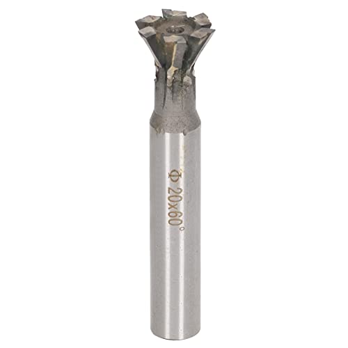 Walfront WALFRONTECG1RW68XP97 Carbide Dovetail Cutter 60 Degree 6 Flutes Slotting Milling Cutter Cutting Tool Metalworking End Mill Straight Shank Diameter 20Mm/ 0.8In thumb #7