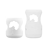 2 Piezas Fundas de silicona para biberones de vidrio natural, anti rotura...