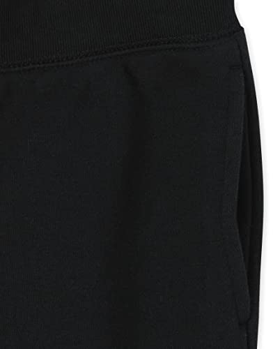 The Children's Place boys Active Fleece Jogger Pants, Black/New Navy/Smoke 3 Pack, Medium US2