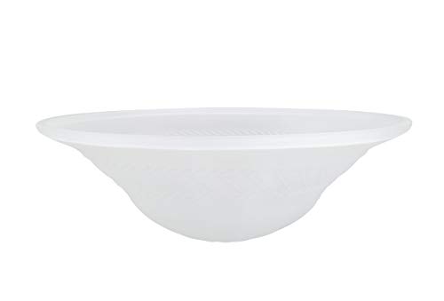 Aspen Creative 23121-01, pantalla de cristal de repuesto de alabastro grabado para lámpara de antorcha de base media, lámpara de guirnalda y colgante, 50,8 cm de diámetro x 6-7/20,3 cm de alto